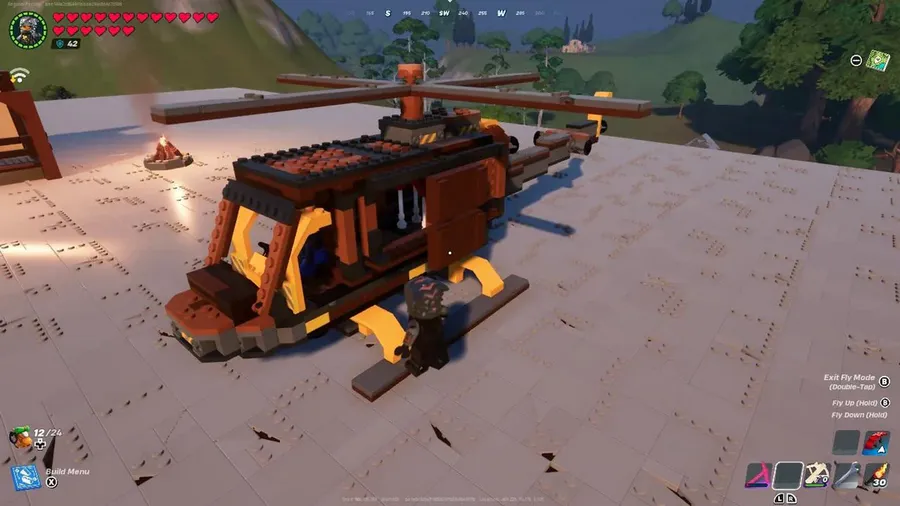 как построить вертолет в lego fortnite что нужно